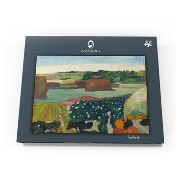 Haystacks in Brittany (1890) by Paul Gauguin 100 Puzzle Schachtel Ansicht3