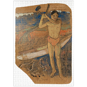 Darstellung des Puzzle-Motivs Man with an Axe (ca. 1891-1893) by Paul Gauguin – Puzzleteile: 1000