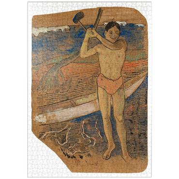 puzzleplate Man with an Ax (ca. 1891–1893) by Paul Gauguin 1000 Puzzle