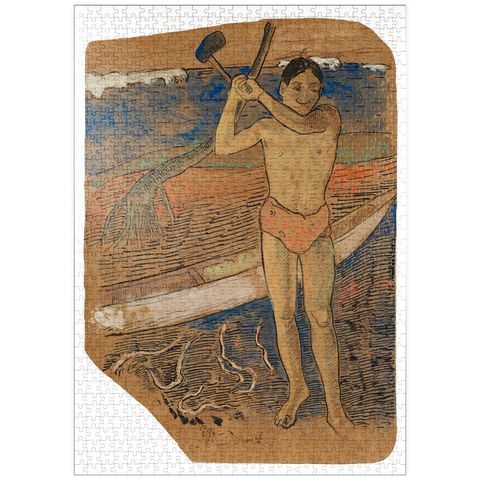 puzzleplate Man with an Ax (ca. 1891–1893) by Paul Gauguin 1000 Puzzle
