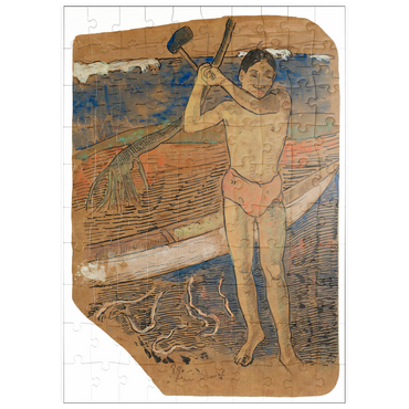 puzzleplate Man with an Ax (ca. 1891–1893) by Paul Gauguin 100 Puzzle