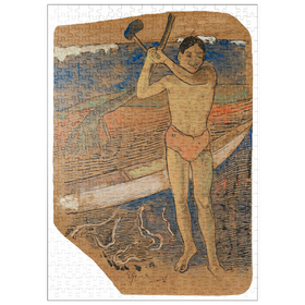 Darstellung des Puzzle Motivs Man with an Axe (ca. 1891-1893) by Paul Gauguin - Puzzleteile: 500