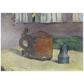 Darstellung des Puzzle-Motivs Still Life: Wood Tankard and Metal Pitcher (1880) by Paul Gauguin – Puzzleteile: 1000