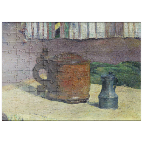 puzzleplate Still Life: Wood Tankard and Metal Pitcher (1880) by Paul Gauguin 100 Puzzle