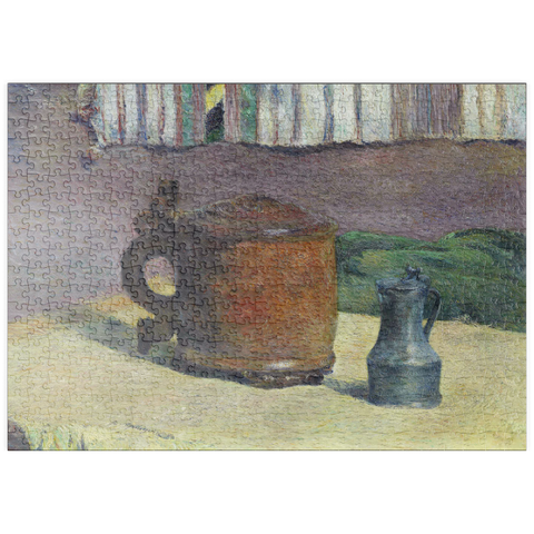 puzzleplate Still Life: Wood Tankard and Metal Pitcher (1880) by Paul Gauguin 500 Puzzle