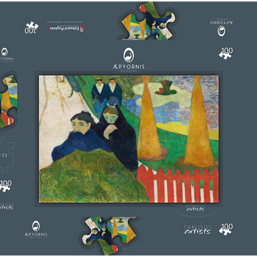 Mistral (Arlésiennes) (1888) by Paul Gauguin 100 Puzzle Schachtel 3D Modell