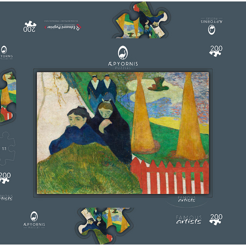 Mistral (Arlésiennes) (1888) by Paul Gauguin 200 Puzzle Schachtel 3D Modell