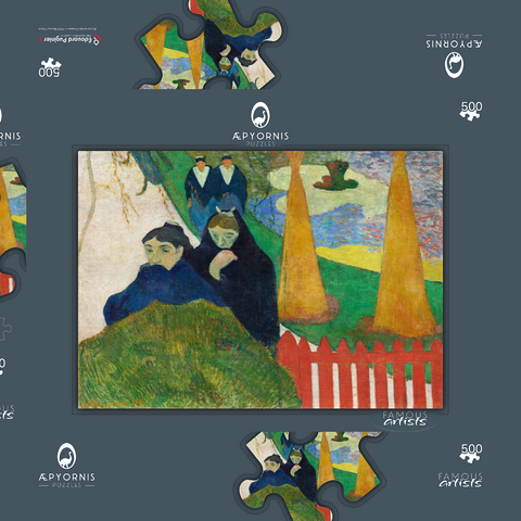 Mistral (Arlésiennes) (1888) by Paul Gauguin 500 Puzzle Schachtel 3D Modell