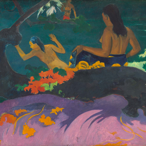 By the Sea (Fatata te Miti) 1892 by Paul Gauguin 1000 Puzzle 3D Modell