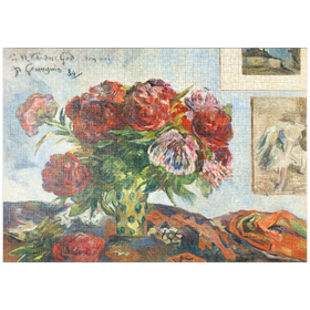 Darstellung des Puzzle-Motivs Still Life with Peonies (1884) by Paul Gauguin – Puzzleteile: 1000