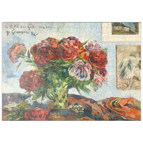 puzzleplate Still Life with Peonies (1884) by Paul Gauguin 500 Puzzle