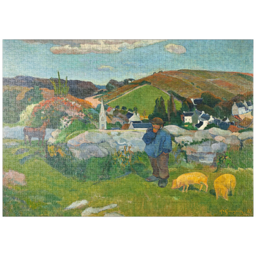 puzzleplate The Swineherd (1888) by Paul Gauguin 1000 Puzzle