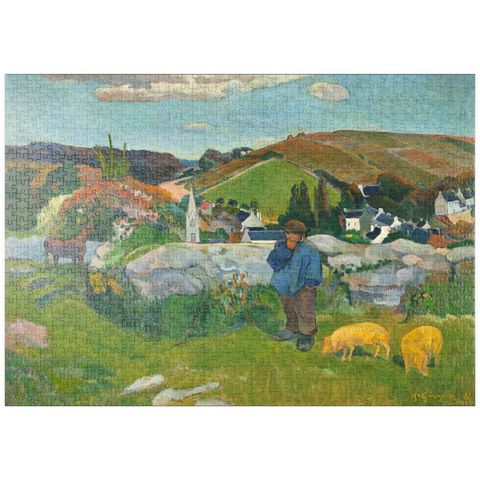 puzzleplate The Swineherd (1888) by Paul Gauguin 1000 Puzzle