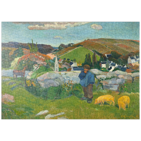 Darstellung des Puzzle Motivs The Swineherd (1888) by Paul Gauguin - Puzzleteile: 1000