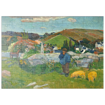puzzleplate The Swineherd (1888) by Paul Gauguin 100 Puzzle