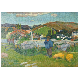 Darstellung des Puzzle Motivs The Swineherd (1888) by Paul Gauguin - Puzzleteile: 500