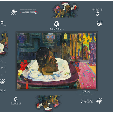 The Royal End (Arii Matamoe) (1892) by Paul Gauguin 100 Puzzle Schachtel 3D Modell