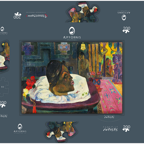 The Royal End (Arii Matamoe) (1892) by Paul Gauguin 200 Puzzle Schachtel 3D Modell