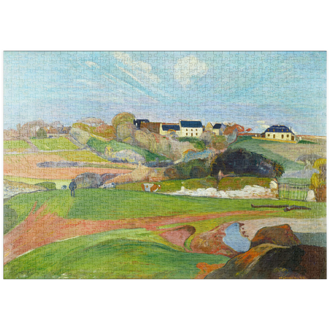 puzzleplate Landscape at Le Pouldu (1890) by Paul Gauguin 1000 Puzzle
