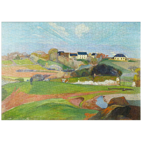 Darstellung des Puzzle Motivs Landscape at Le Pouldu (1890) by Paul Gauguin - Puzzleteile: 1000