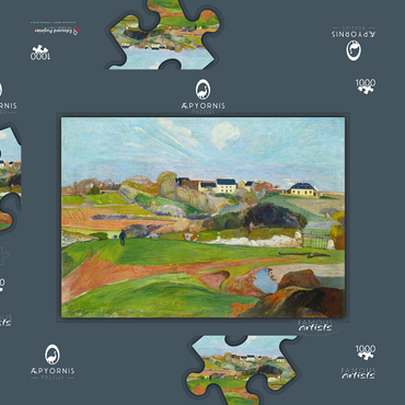 Landscape at Le Pouldu (1890) by Paul Gauguin 1000 Puzzle Schachtel 3D Modell