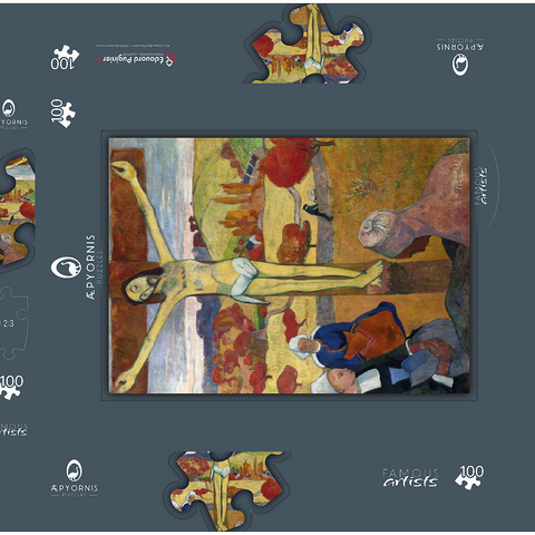 Paul Gauguin's The Yellow Christ (Le Christ jaune) (1886) 100 Puzzle Schachtel 3D Modell