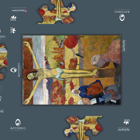 Paul Gauguin's The Yellow Christ (Le Christ jaune) (1886) 500 Puzzle Schachtel 3D Modell