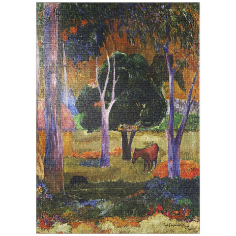 puzzleplate Paul Gauguin's Landscape with a Pig and a Horse (1903) 1000 Puzzle