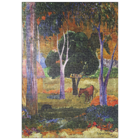 puzzleplate Paul Gauguin's Landscape with a Pig and a Horse (1903) 500 Puzzle