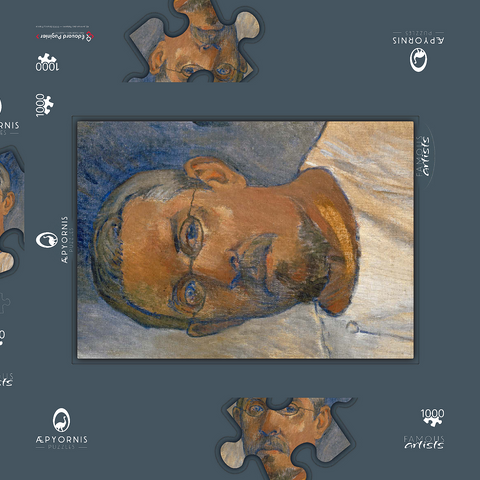 Paul Gauguin's Self-Portrait (1903) 1000 Puzzle Schachtel 3D Modell