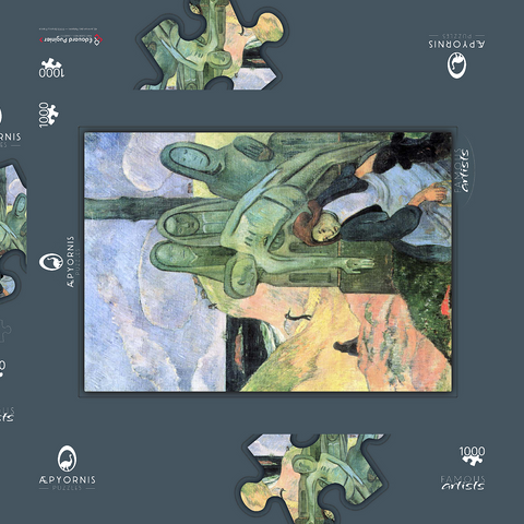 Paul Gauguin's The Green Christ (1889) 1000 Puzzle Schachtel 3D Modell