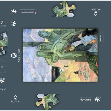 Paul Gauguin's The Green Christ (1889) 100 Puzzle Schachtel 3D Modell