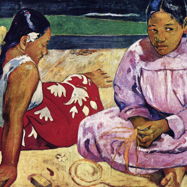 Paul Gauguin's Tahitian Women on the Beach (1891) 100 Puzzle 3D Modell
