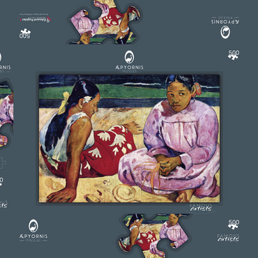 Paul Gauguin's Tahitian Women on the Beach (1891) 500 Puzzle Schachtel 3D Modell