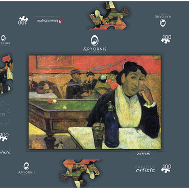 Paul Gauguin's Night café, Arles (1888) 100 Puzzle Schachtel 3D Modell