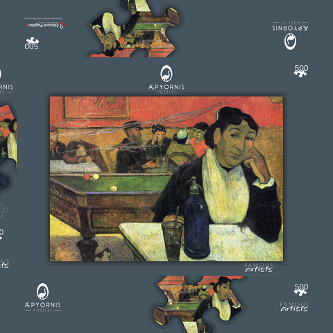 Paul Gauguin's Night café, Arles (1888) 500 Puzzle Schachtel 3D Modell