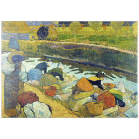Darstellung des Puzzle-Motivs Paul Gauguin's Washerwomen (1888) – Puzzleteile: 1000