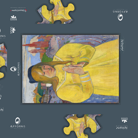 Paul Gauguin's Young Christian Girl (1894) 1000 Puzzle Schachtel 3D Modell