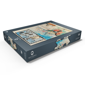 Darstellung des Puzzle Motivs Caricatures of Gauguin and Governor Gallet, with headpiece from Le sourire (1900) by Paul Gauguin - Puzzleteile: 500