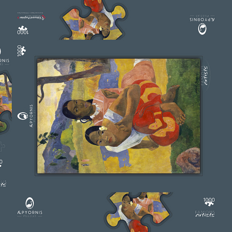 Paul Gauguin's When Will You Marry? (1892) 1000 Puzzle Schachtel 3D Modell
