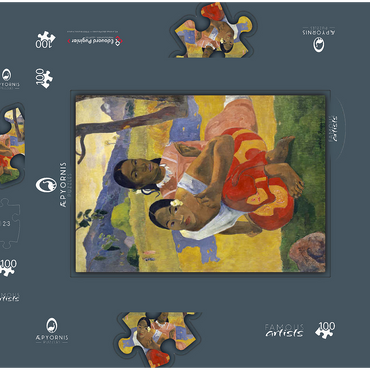 Paul Gauguin's When Will You Marry? (1892) 100 Puzzle Schachtel 3D Modell