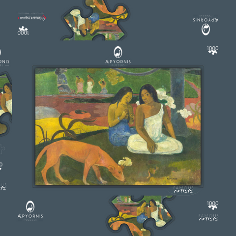 Paul Gauguin's Arearea (1892) 1000 Puzzle Schachtel 3D Modell