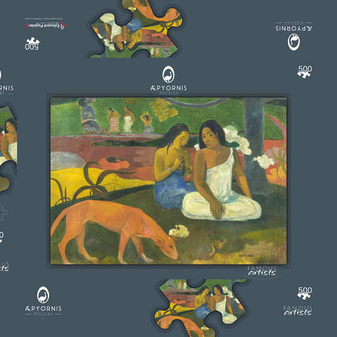 Paul Gauguin's Arearea (1892) 500 Puzzle Schachtel 3D Modell