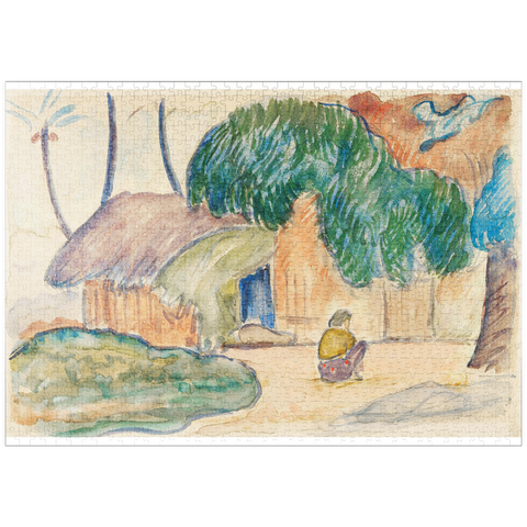puzzleplate Tahitian Hut (ca. 1891–1893) by Paul Gauguin 1000 Puzzle