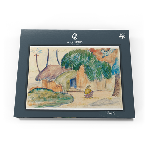 Tahitian Hut (ca. 1891–1893) by Paul Gauguin 100 Puzzle Schachtel Ansicht3