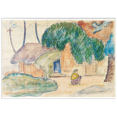 puzzleplate Tahitian Hut (ca. 1891–1893) by Paul Gauguin 100 Puzzle
