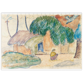 Darstellung des Puzzle Motivs Tahitian Hut (ca. 1891-1893) by Paul Gauguin - Puzzleteile: 200