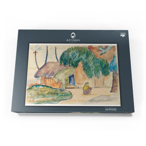 Tahitian Hut (ca. 1891–1893) by Paul Gauguin 500 Puzzle Schachtel Ansicht3