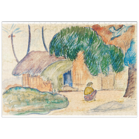puzzleplate Tahitian Hut (ca. 1891–1893) by Paul Gauguin 500 Puzzle