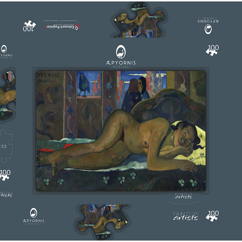 Paul Gauguin's Nevermore (1897) 100 Puzzle Schachtel 3D Modell